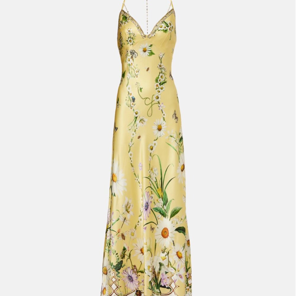 Camilla Daisy Chains Silk Slip Dress